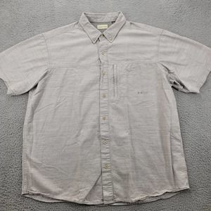 Hobbs Creek Shirt Mens 2XL Tan‎ Button Down Outdoors Casual Pocket Caped Vented